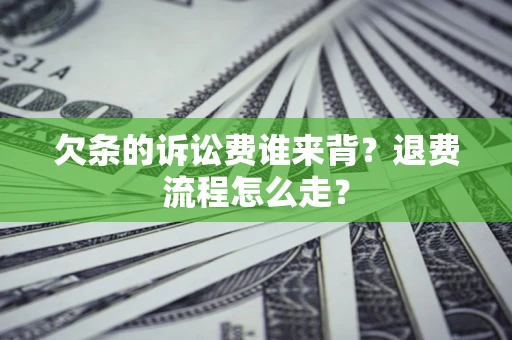 济南欠条的诉讼费谁来背？退费流程怎么走？